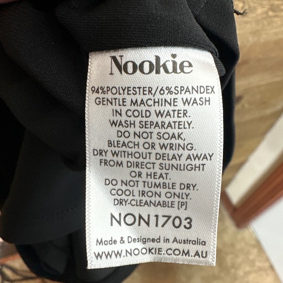 Nookie Cleo Long Sleeve Tie Back Midi dress in Black Size Small NWT - Picture 5 of 6